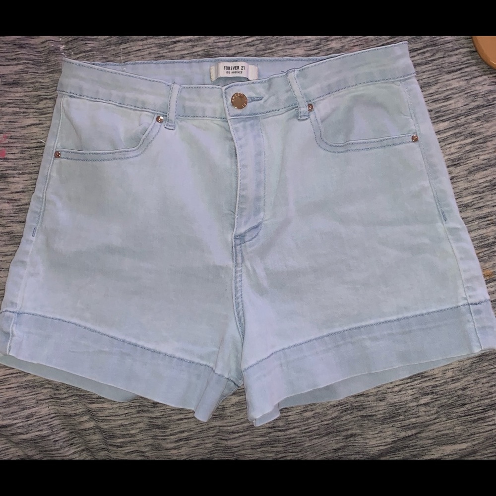 Denim Light Wash Shorts from F21